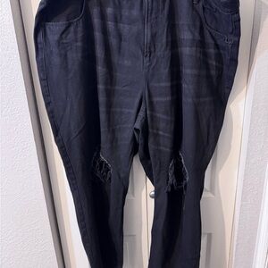 Old Navy Charcoal Distressed Jeans